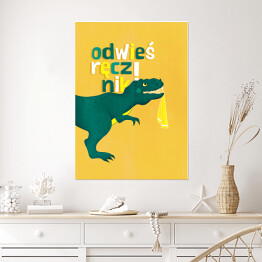 Plakat samoprzylepny Dinozaur - odwieś ręcznik