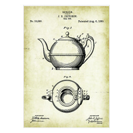 Plakat Imbryk. Plakat patentowy w stylu retro