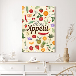 Obraz klasyczny Bon appetit - warzywa i owoce