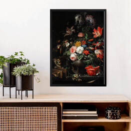 Obraz w ramie Kwiaty w wazonie. Malarstwo olejne - reprodukcja