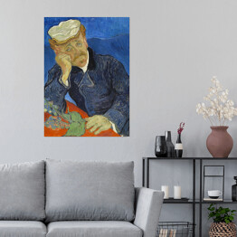 Plakat samoprzylepny Vincent van Gogh Portret doktora Gacheta. Reprodukcja