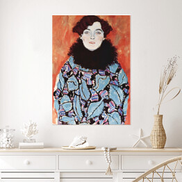 Plakat samoprzylepny Gustav Klimt Portret Johanna Staude. Reprodukcja obrazu