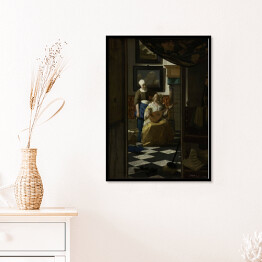Plakat w ramie Vermeer Johannes "List miłosny" - reprodukcja