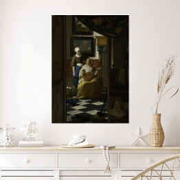 Plakat Vermeer Johannes "List miłosny" - reprodukcja