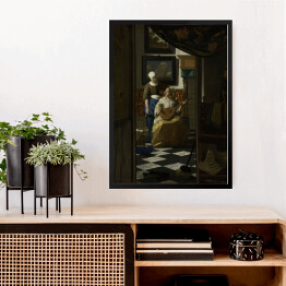 Obraz w ramie Vermeer Johannes "List miłosny" - reprodukcja