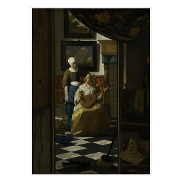 Plakat samoprzylepny Vermeer Johannes "List miłosny" - reprodukcja
