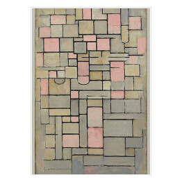 Plakat samoprzylepny Piet Mondrian Composition 8 Reprodukcja