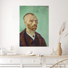 Plakat samoprzylepny Vincent van Gogh Autoportret z dedykacją dla Paula Gauguin. Reprodukcja
