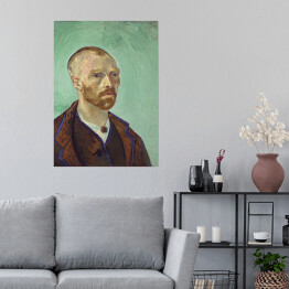Plakat samoprzylepny Vincent van Gogh Autoportret z dedykacją dla Paula Gauguin. Reprodukcja