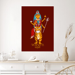 Plakat samoprzylepny Parvati - mitologia hinduska