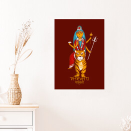 Plakat samoprzylepny Parvati - mitologia hinduska