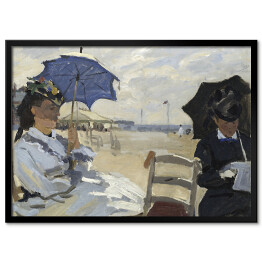 Plakat w ramie Claude Monet Plaża w Trouville Reprodukcja obrazu