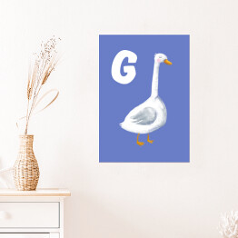 Plakat samoprzylepny Alfabet - G jak gęś