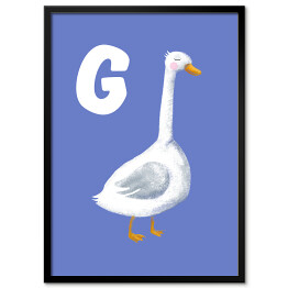 Plakat w ramie Alfabet - G jak gęś