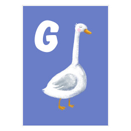 Plakat samoprzylepny Alfabet - G jak gęś