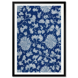 Obraz klasyczny Ornament kwiatowy niebieski