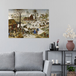 Plakat samoprzylepny Pieter Bruegel Starszy "Spis ludności w Betlejem" - reprodukcja