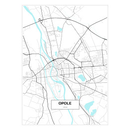 Plakat samoprzylepny Mapa Opola 