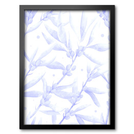 Obraz w ramie Błękitny rokitnik na białym tle