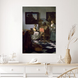 Plakat samoprzylepny Jan Vermeer Koncert Reprodukcja