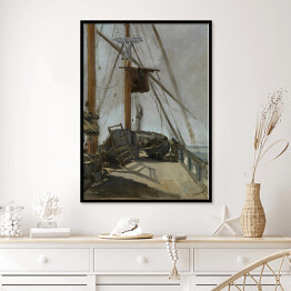 Plakat w ramie Édouard Manet "Pokład łodzi" - reprodukcja