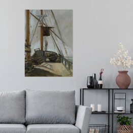 Plakat Édouard Manet "Pokład łodzi" - reprodukcja