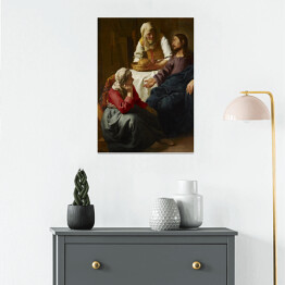 Plakat samoprzylepny Jan Vermeer "Chrystus w domu Marii i Marty" - reprodukcja