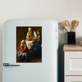 Magnes dekoracyjny Jan Vermeer "Chrystus w domu Marii i Marty" - reprodukcja