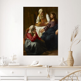 Plakat Jan Vermeer "Chrystus w domu Marii i Marty" - reprodukcja
