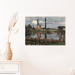 Plakat Camille Pissarro "Na skraju Sekwany w Port Marly" - reprodukcja