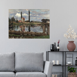 Plakat Camille Pissarro "Na skraju Sekwany w Port Marly" - reprodukcja
