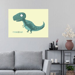 Plakat samoprzylepny Prehistoria - dinozaur Tyranozaur