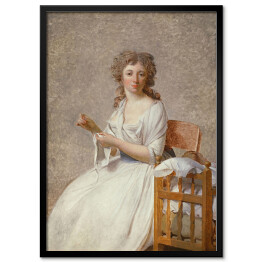 Plakat w ramie Jacques-Louis David Madame de Pastoret z synem Reprodukcja