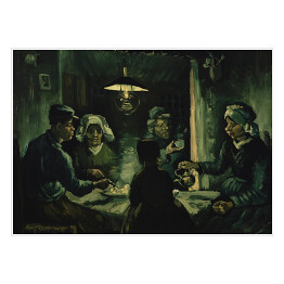 Plakat samoprzylepny Vincent van Gogh Jedzący kartofle Reprodukcja obrazu