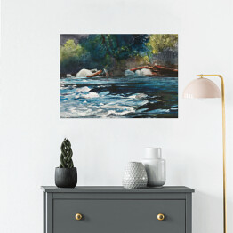 Plakat Winslow Homer The Rapids, Hudson River, Adirondacks Reprodukcja obrazu