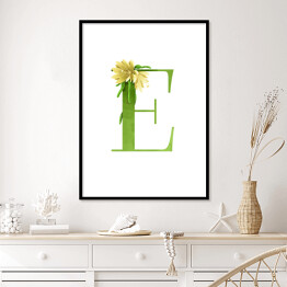 Plakat w ramie Roślinny alfabet - litera E jak Epifyllum