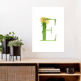Plakat samoprzylepny Roślinny alfabet - litera E jak Epifyllum
