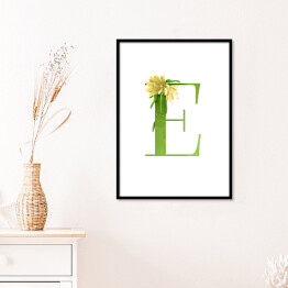 Plakat w ramie Roślinny alfabet - litera E jak Epifyllum