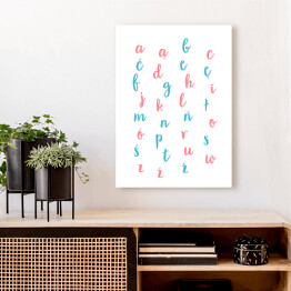 Obraz na płótnie Kolorowy alfabet - typografia na białym tle