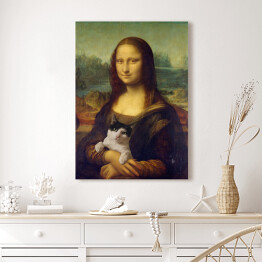 Obraz klasyczny Mona Lisa z kotem