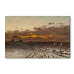 Obraz na płótnie Zimowy krajobraz zachód słońca Fanny Churberg Reprodukcja