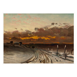 Plakat Zimowy krajobraz zachód słońca Fanny Churberg Reprodukcja