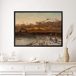 Obraz w ramie Zimowy krajobraz zachód słońca Fanny Churberg Reprodukcja