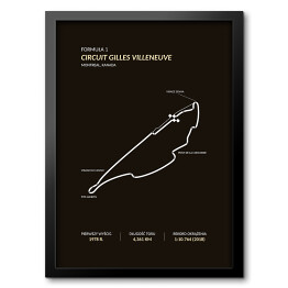 Obraz w ramie Circuit Gilles Villeneuve - Tory wyścigowe Formuły 1