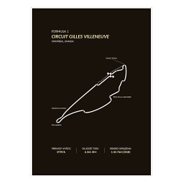 Plakat samoprzylepny Circuit Gilles Villeneuve - Tory wyścigowe Formuły 1