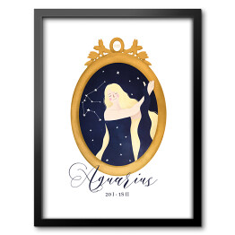 Obraz w ramie Horoskop z kobietą - wodnik