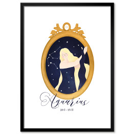 Plakat w ramie Horoskop z kobietą - wodnik