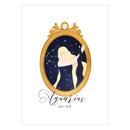 Plakat samoprzylepny Horoskop z kobietą - wodnik