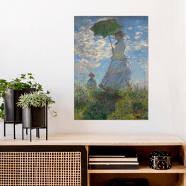 Plakat Claude Monet "Kobieta z parasolem" - reprodukcja