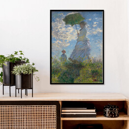 Plakat w ramie Claude Monet "Kobieta z parasolem" - reprodukcja